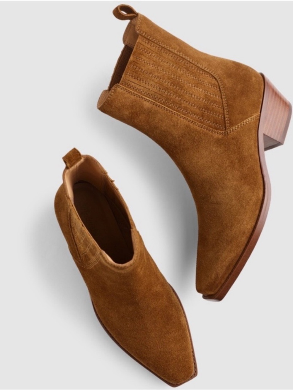 NWOB! MADEWELL Women’s The Ingrid Chelsea Boot in Suede, Dried Acorn, Size 10.5 - Picture 2 of 16